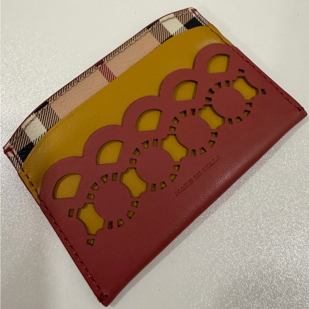 Burberry Nova Check Laser Cut Patchwork card wall… - image 2